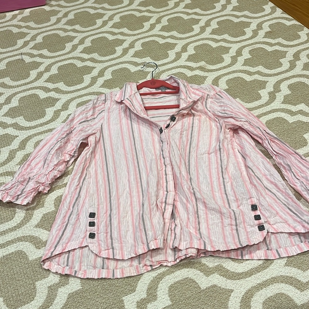 Habitat Pink Anna Striped Swing Blouse